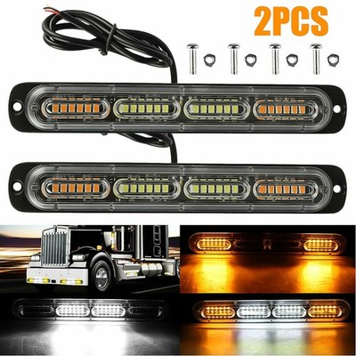 LED Strobe Light Flashing Beacon Warning Emergency Bar Roof Amber Lamp Car 72W
