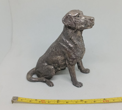 Country Künstler Silber gepunzt Mappin & Webb Labrador sitzender Hund Figur
