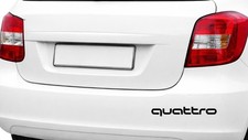 2x Quattro Car Decal - Vinyl Sticker Weatherproof 20.08x6.43cm