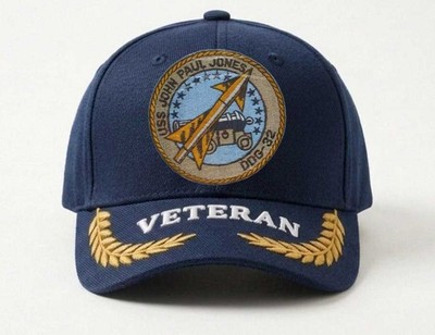 Customized Embroidered Hat Uss John Paul Jones Ddg-32, Veteran Cap, Trucker Hat