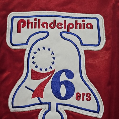 VINTAGE Philadelphia 76ers Jacket Men's XXL Sixers Satin Hardwood Classic - Picture 11 of 16
