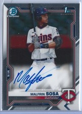 2021 Bowman Chrome #CPA-MS Malfrin Sosa 1st Bowman Auto Minnesota Twins