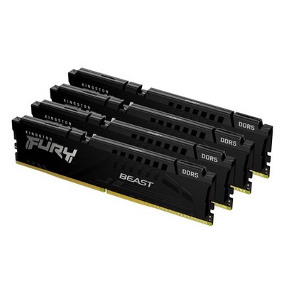 Kingston FURY Beast 64GB 4x16GB DDR5 5600MTs CL40 XMP3 Low Profile Kühlkörper