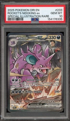 Pokemon Team Rocket's Nidoking ex Destined Rivals SIR #233 PSA 10 Gem Mint