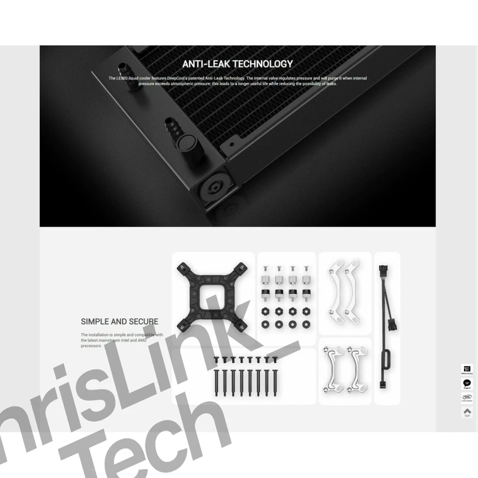 Deepcool LE520/LE720 ARGB 240/360mm CPU AIO Cooler Intel LGA1700 AMD AM5/AM4t - Image 3 of 4