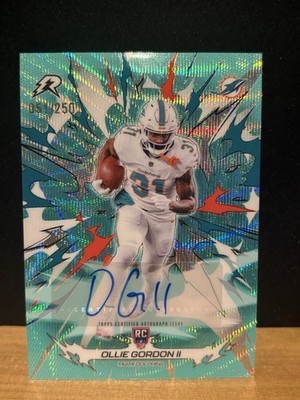 2025 Topps Resurgence Ollie Gordon II #154 Aqua Surge Auto #/250 Color Match