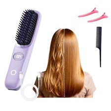 Portable Cordless Hair Straightener Brush 2026 Upgraded Travel LED Display