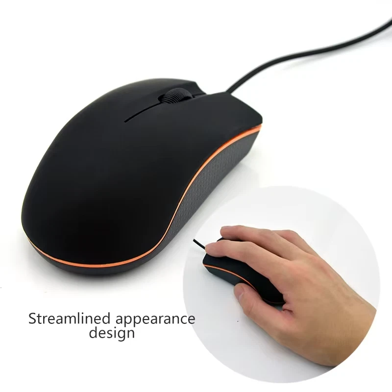 Mini USB 3D Wired Mouse Optical 1200 DPI Gaming Mice for Laptop Notebook PC Desk - Image 3 of 4