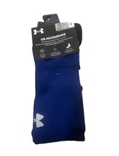 Under Armour UA Cushioned Athletic  Baseball Over The Calf Socks Blue Large