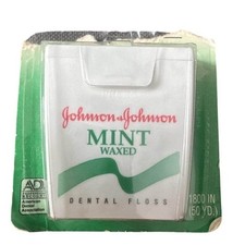 Johnson Johnson Mint Waxed Dental Floss 1800 Inch 50 Yard New 1991