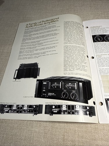 Yamaha Professional Series Endstufen P2050 P2100 P2201 P-2200 Prospekt - Bild 3 von 6