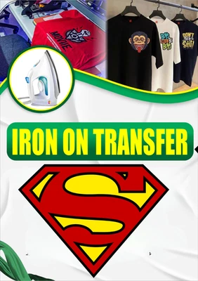 Pegatina de transferencia de calor Superman Shield DTF Iron On lista para presionar A6 A5 A4 A3