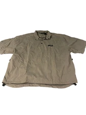 Ping Collection Men's PCA Short Sleeve Button Golf Pullover shirt XL Khaki