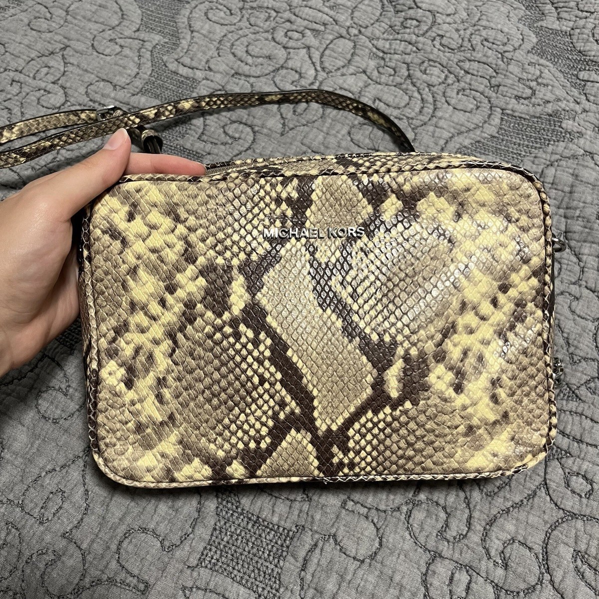 Michael Kors Snakeskin Crossbody Bag with Adjustable Strap Michael Kors Snakeskin Crossbody Bag with Adjustable Strap