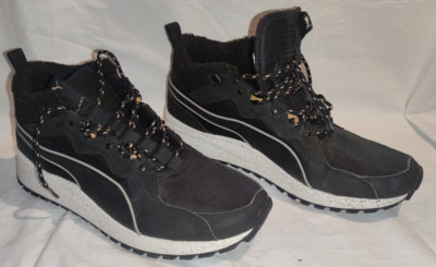 PUMA 48,5 Herren Pacer Next SB WTR Kunstfell Freizeit Turnschuhe Sneaker schwarz