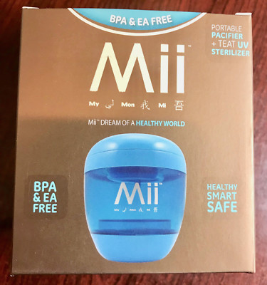 Mii UV Portable Pacifier and Nipple Sterilizer in Blue nib