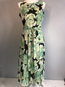 white and green dress