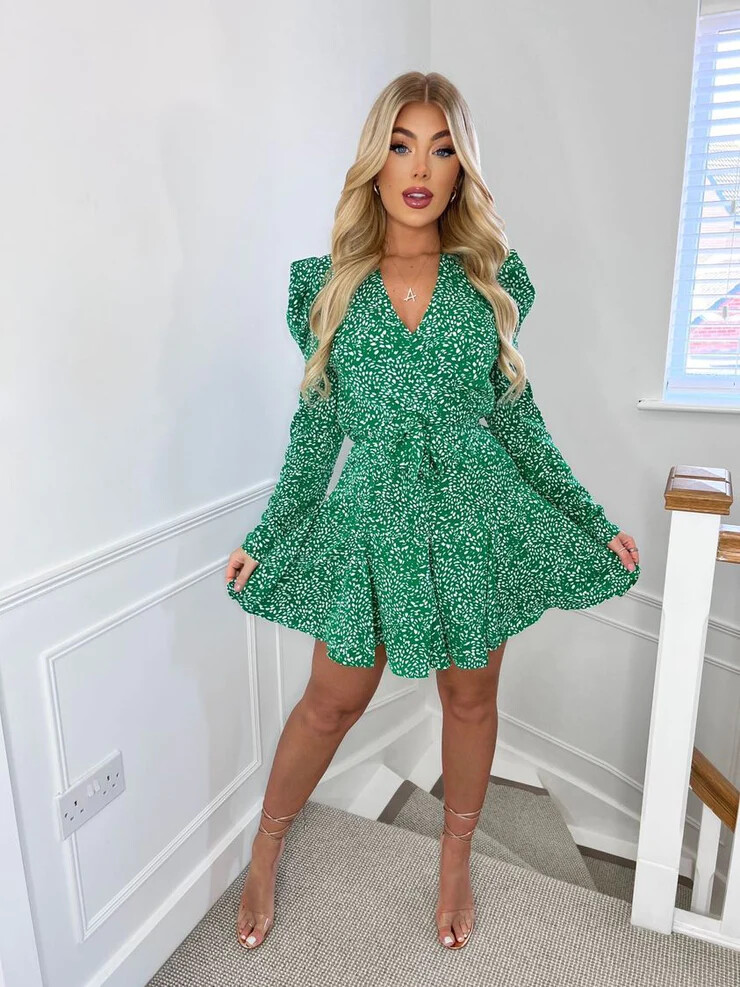 slim fit dress slacks Sandro Rib knitted Midi dress in green for women – PALMA PARIS main image 1