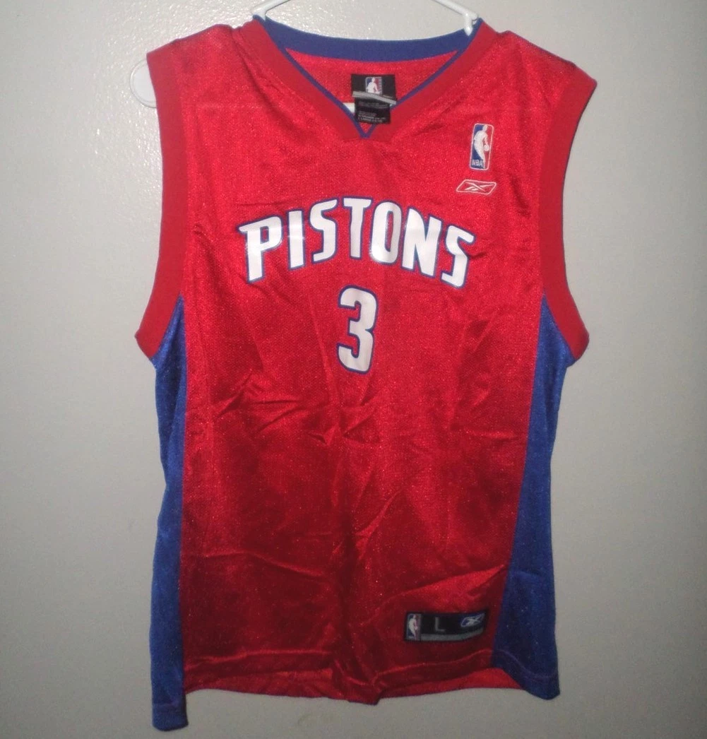 Ben Wallace Detroit Pistons NBA Reebok Jersey Youth Size Large 14-16  Basketball