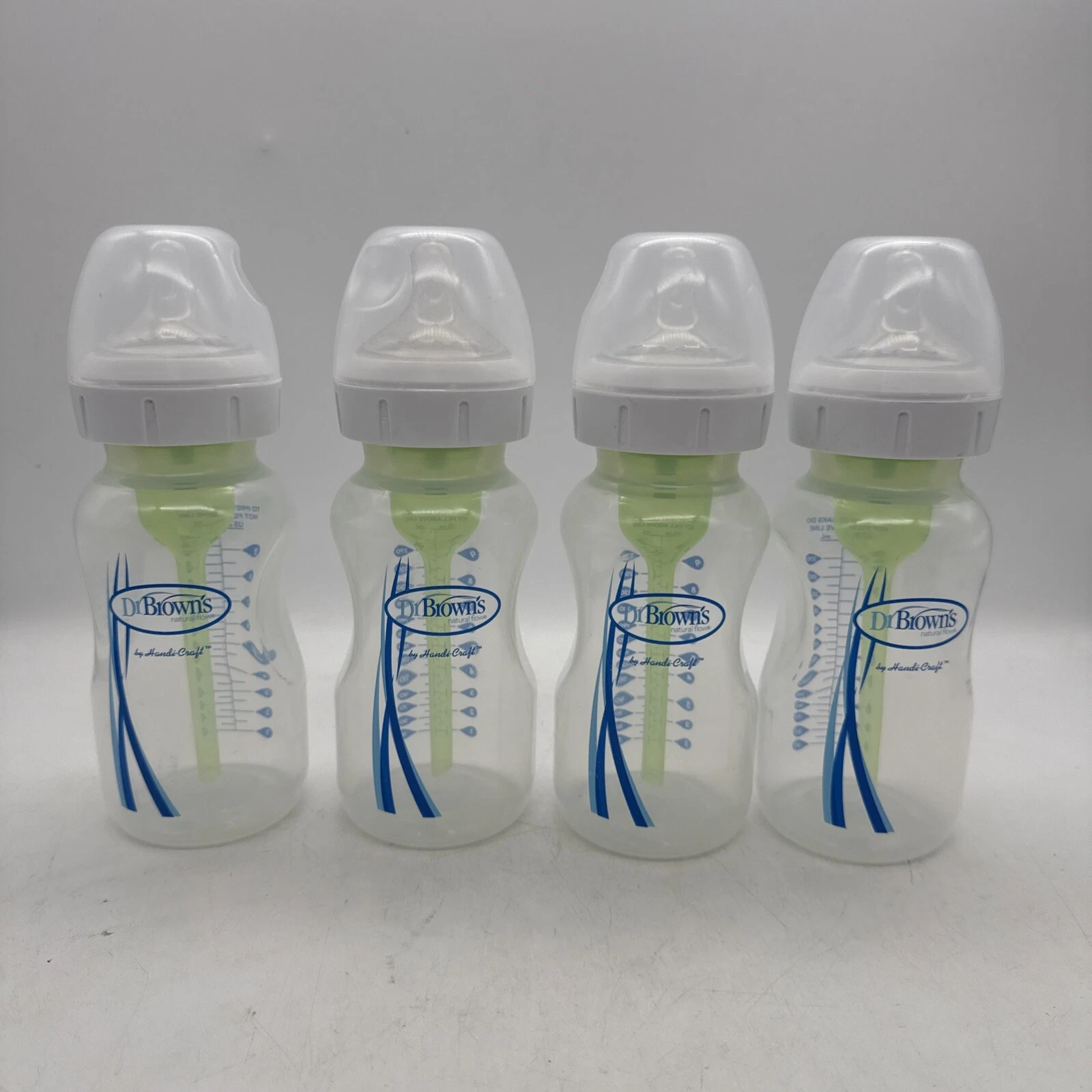 Dr. Brown’s Options Plastic Baby Bottle, 8oz - 4 Pack Natural Flow