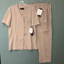 NEW with Tags flax pant suit two piece tunic pants medium
