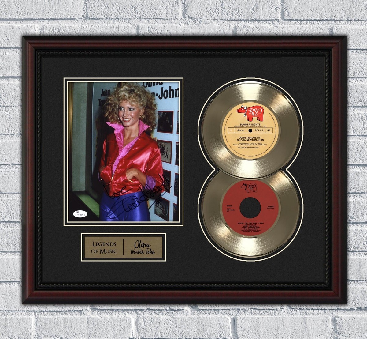 Olivia Newton-John Framed Gold or Platinum 45 Record w
