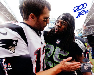RICHARD SHERMAN AUTOGRAPHED 8X10 PHOTO SEATTLE SEAHAWKS RS HOLO
