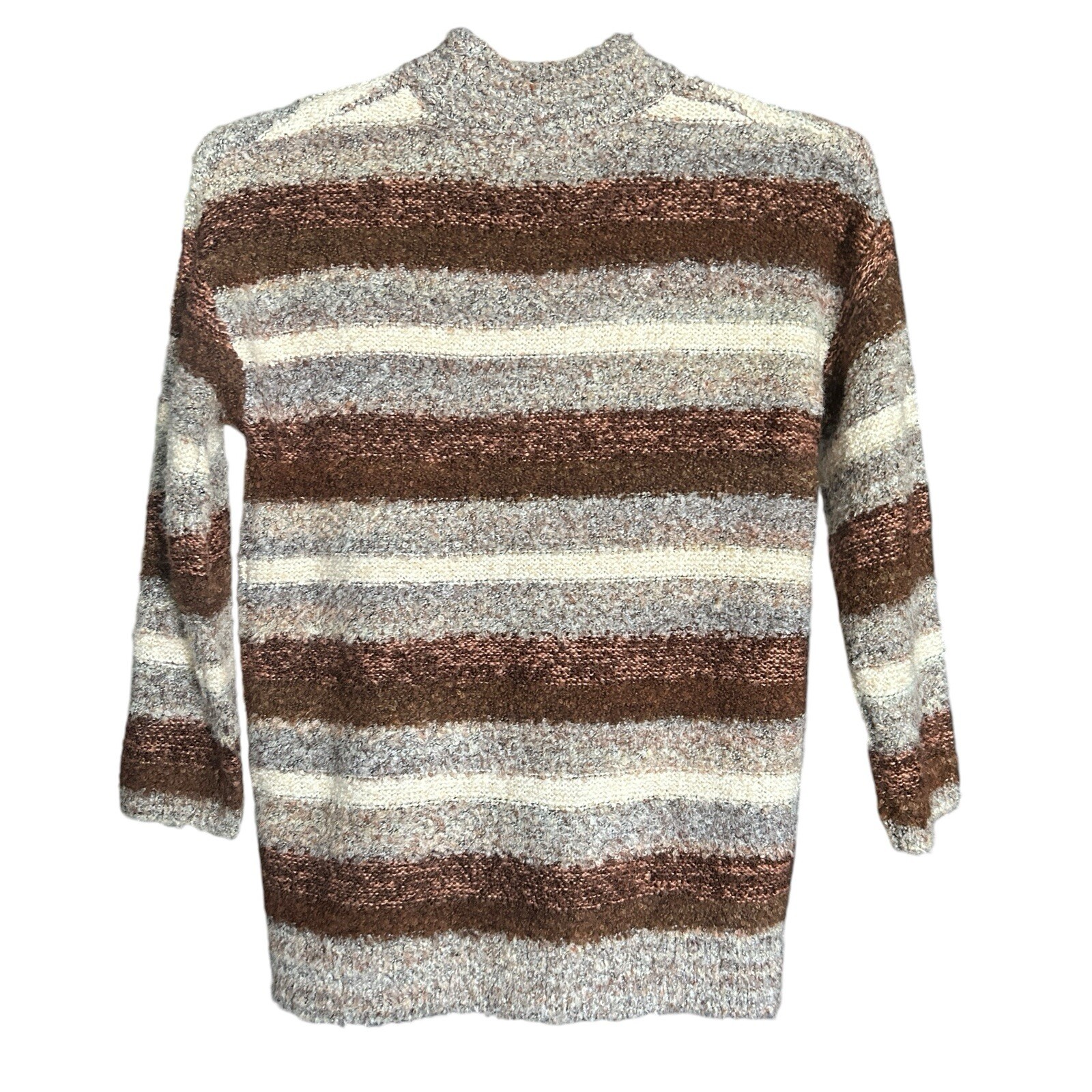 Universal Thread Small Brown Striped Fuzzy Tunic … - image 5