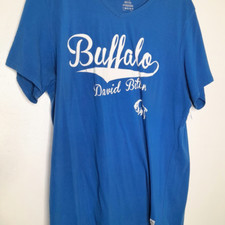 David Bitton Size XL Buffalo Jet Blue t-shirt Stretch Soft Short Sleeve Women's