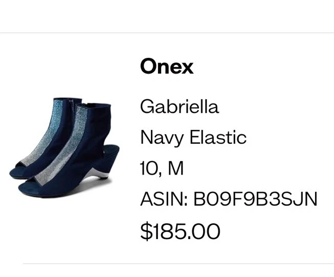 Sandalia Onex Gabriella Peep Toe pedrería azul marino plata 10 se adapta a 9 -usada 1x- $185 Foto 2 de 4