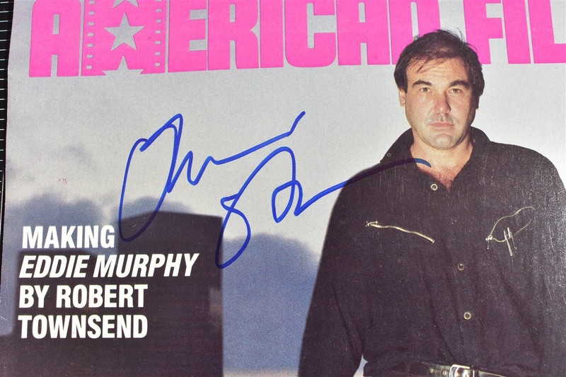 OLIVER STONE american film IN PERSON signed autograph photo Magazine cover