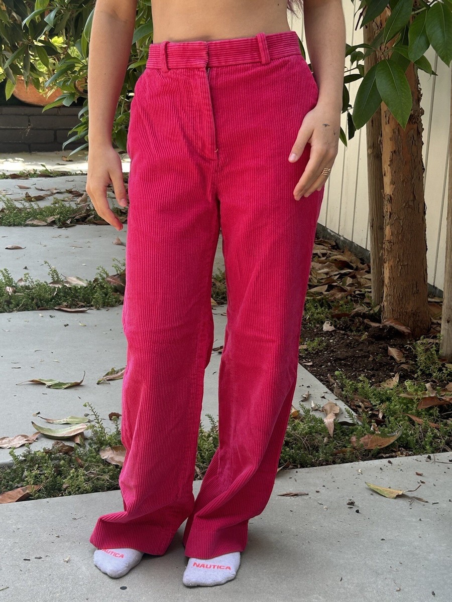 COS Sz 2 Wide Leg Pants Chunky Corduroy High Waisted Hot COS Sz 2 Wide Leg Pants Chunky Corduroy High Waisted Hot