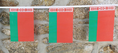 Weißrussland Flagge Wimpelkette - 6m mit 20 Fahnen