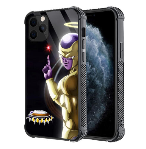 iPhone 7 8 Plus  XS MAX 11 Pro Max 12  13 Glass Case Anime Dragon Ball Freezer  - Afbeelding 1 van 7