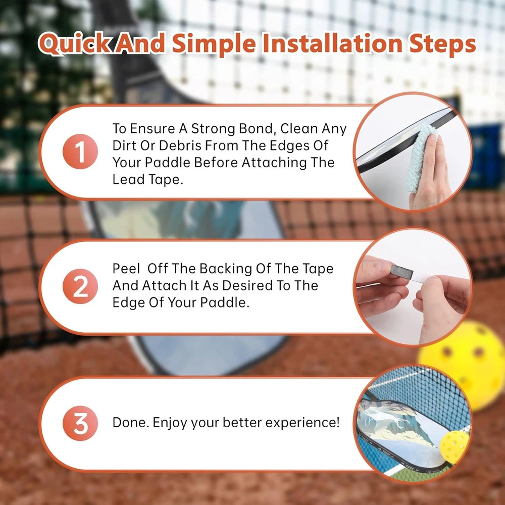 Pickleball Lead Tape - Super High Adhesive Lead Tape - Designed Specifically for
