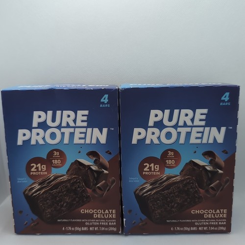 2x Pure Protein Bars, Chocolate Deluxe, 21g Protein, Gluten Free, 1.76 oz, 4 Ct