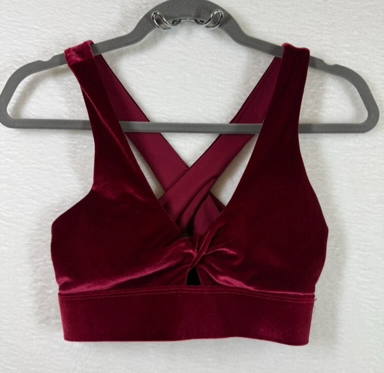 Fabletics Emma Terciopelo Leggings M + Oasis Twist Terciopelo Sujetador Deportivo S Cherry Burst Foto 3 de 4