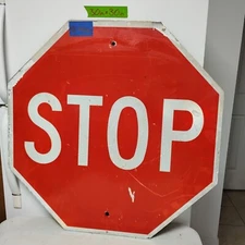Stop Sign 30" Authentic Retired Street Traffic Road Sign Lot 12-466
