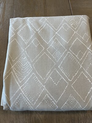 West Elm Hand Drawn Diamond Curtains  48x108  S/2 tan