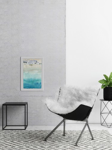 Marmont Hill Beach Sun Beds Framed Painting Print 16x24 - Picture 6 of 6