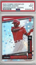 Aristides Aquino 2020 Panini Chronicles Unparalleled Astral #11 PSA 9 MINT