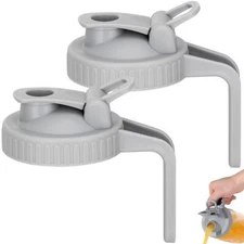 2 Pack Wide Mouth Mason Jar Pitcher Lids with Pour Spout Flip Cap and Handle