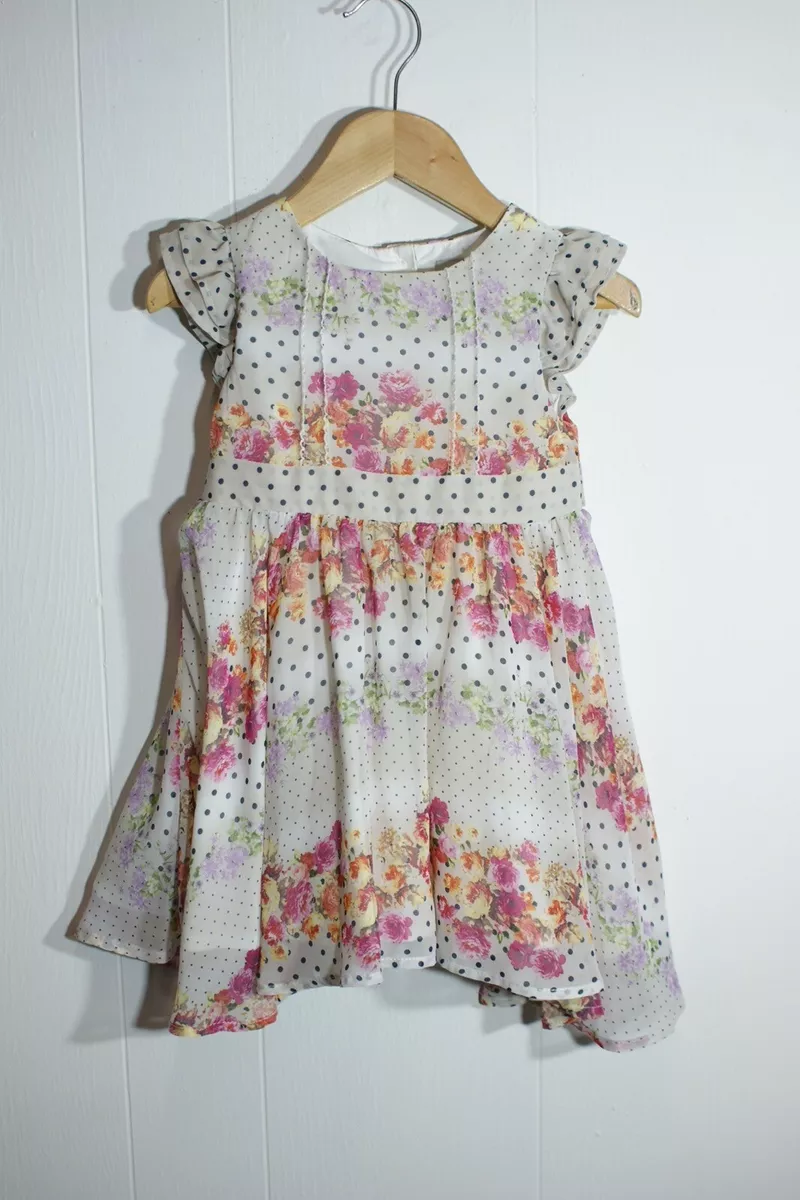 TU GIRLS FLOATY FLORAL DRESS WHITE AGE 1.5 2 YEARS NA108 eBay