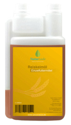 Reiskeimöl 1 Liter Dosierflasche für Pferde Muskelaufbau