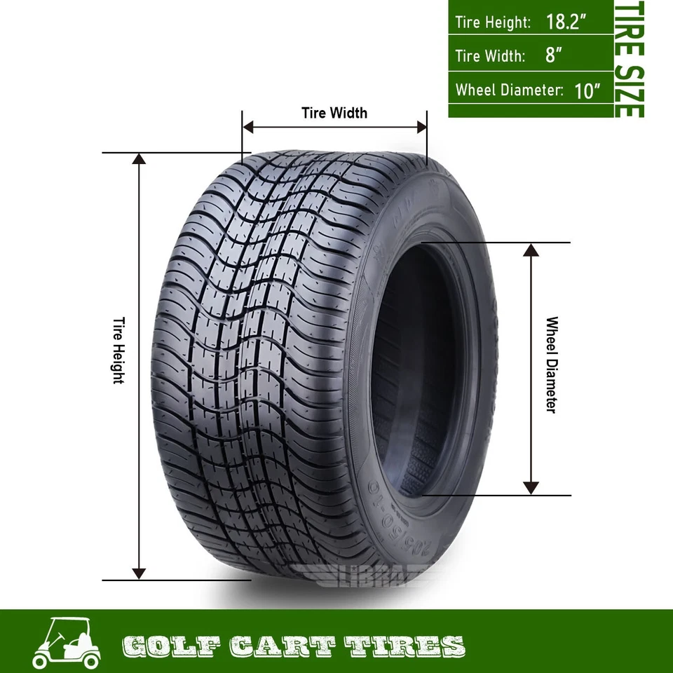 Set 2 ROADGUIDER 205/50-10 Golf Cart ATV Tires 205/50x10 4 Ply - Image 4 of 4