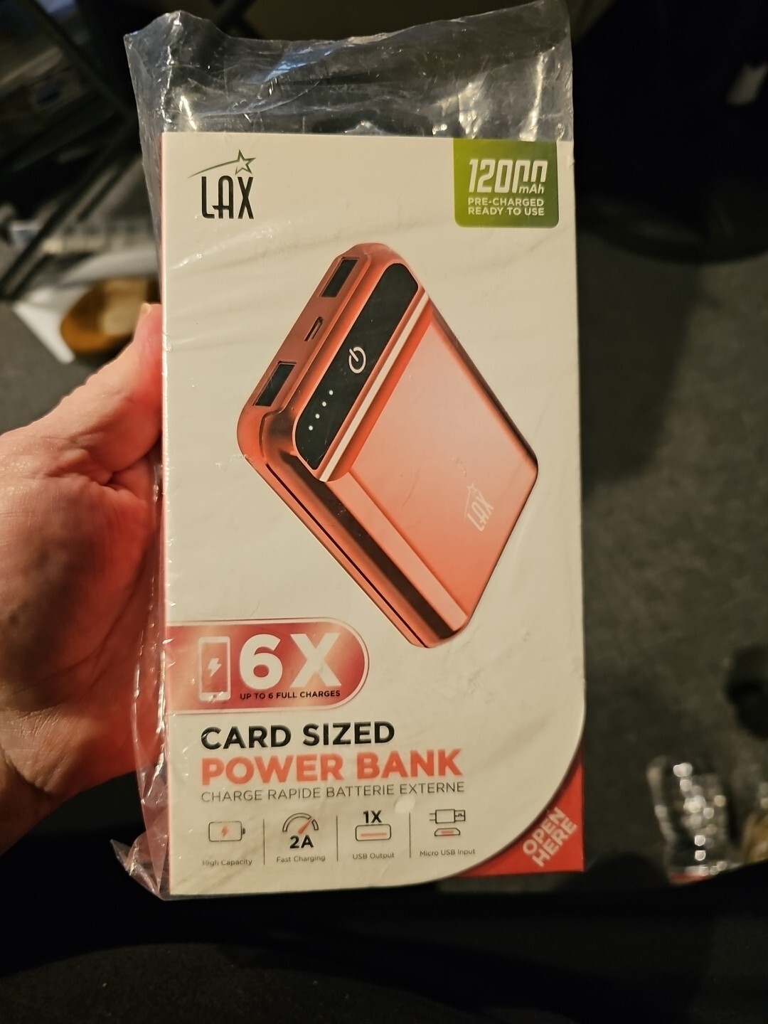 Power Bank Rapid Charge 12000mAh, Up To 6 Full Charges 2 USB Ports by LAX-image