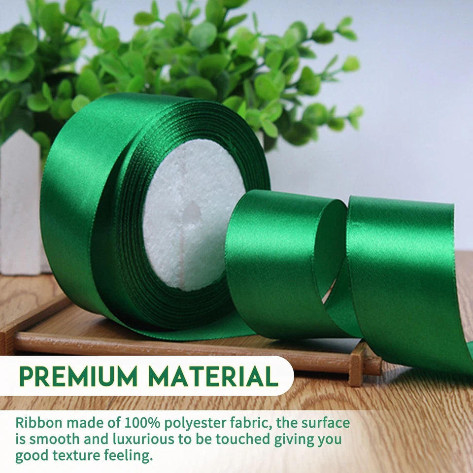 24 Yards Satin Ribbon 100% Polyester St. Patrick's Party Decor Gift Wrapping US - Image 4 of 4