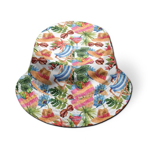 Summer Vacation Travel Seamless Pattern Short Beach Men Women And Hawaiian Shirt - Picture 2 of 8
