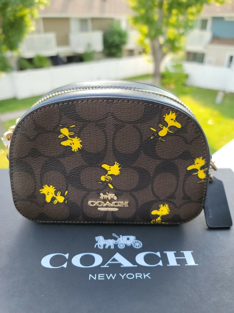 Coach White Signature Coated Canvas Mini Serena Crossbody Bag