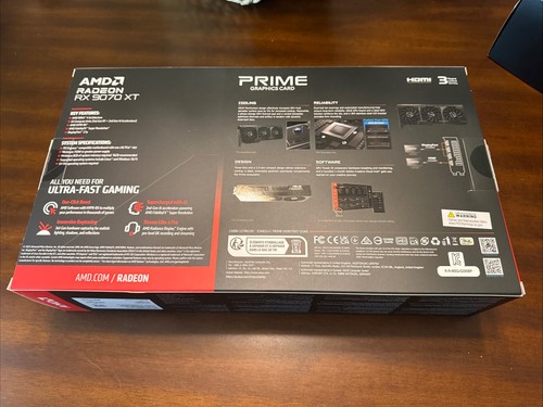 ASUS Prime AMD Radeon RX 9070 XT OC Edition GPU Graphics Card Lian Li Strimer - Afbeelding 3 van 14